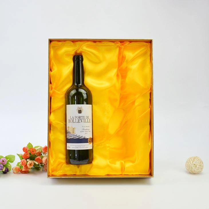 Wine Glass Cardboard Gift Box For Two Bottles